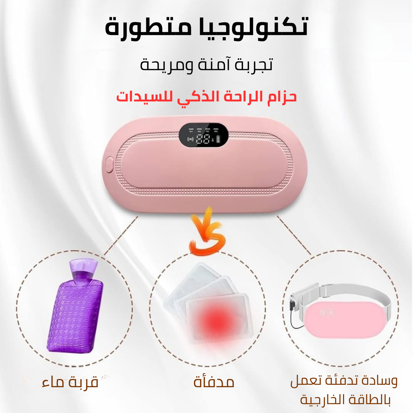 حزام الدورة الشهرية: ودّعي ألم الدورة واستمتعي بحياتك بكل ثقة وراحة نفسية